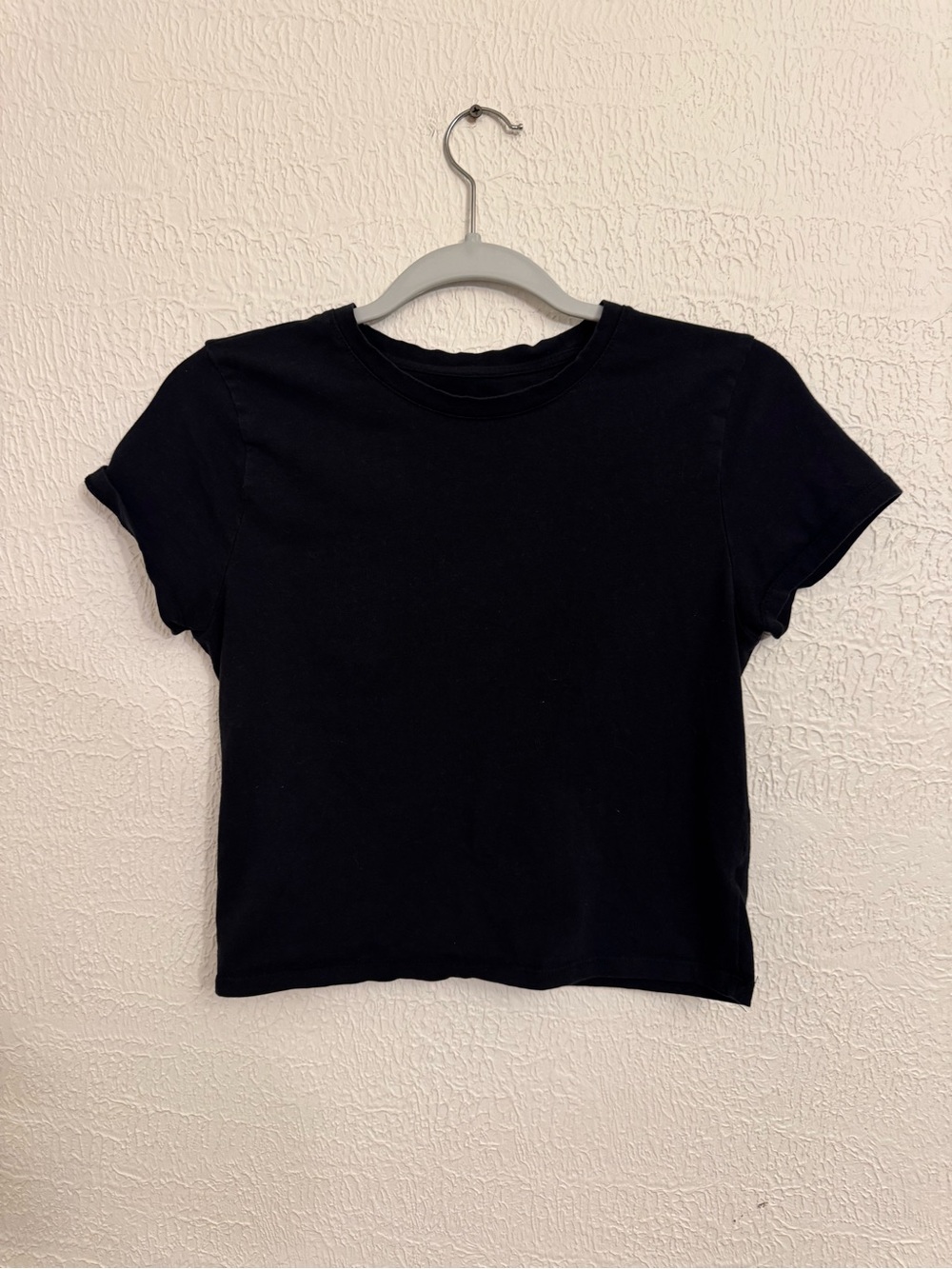 Classic Black Women's Crewneck Baby Tee